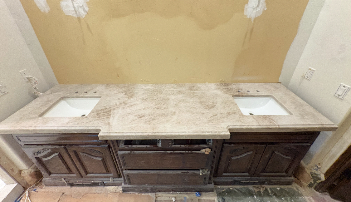 Bathroom vanity double sink