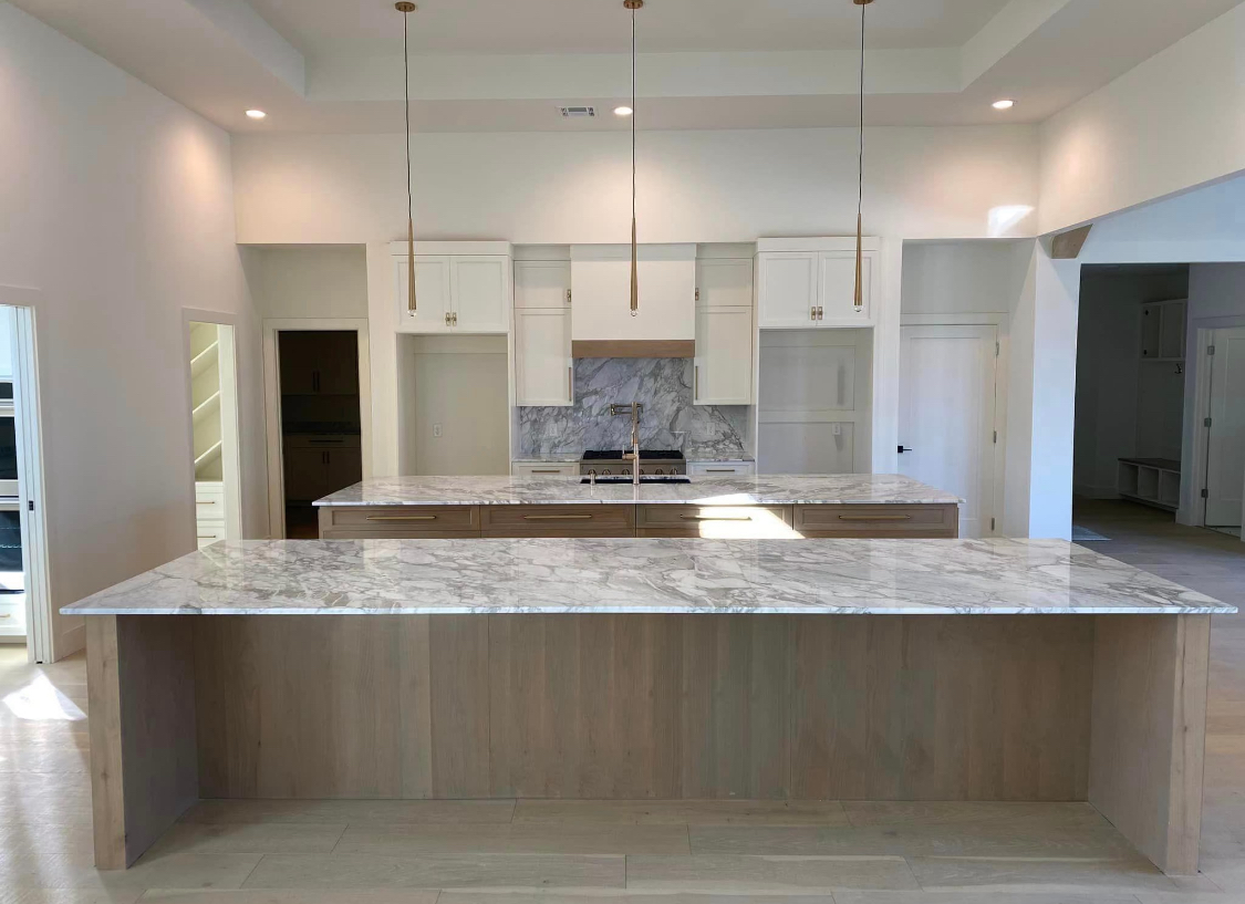 Kitchen countertops and backsplash